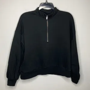 Banana Republic factory half‎ zip sweatshirt bubble sleeves size medium thumbnail 1