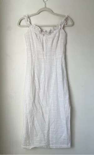 Petal & Pup Florez White Off the Shoulder Ruffle Midi Dress 4 thumbnail 9