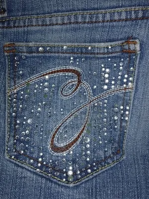 ZCO 5 26.5 Designer Crystal Logo Pocket Jeans thumbnail 3