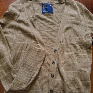 American Eagle brown crop cardigan size small thumbnail 1