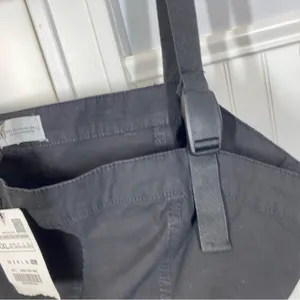 Zara Black Cropped Technical Utility Buckle Clip Strap Cotton‎ Tank Top Size XL thumbnail 4