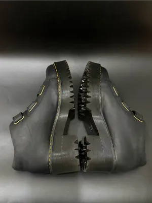 DR. MARTENS Coppola Black Leather Platform Ankle Boots Buckle Women’s Size 9 US thumbnail 6