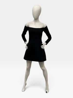 Bardot Nadene Hourglass Black Off Shoulder Mini Cocktail Dress Size 4 NWT thumbnail 7