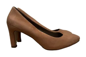 ECCO Camel Brown Almond Toe Leather‎ Pumps 38 thumbnail 1