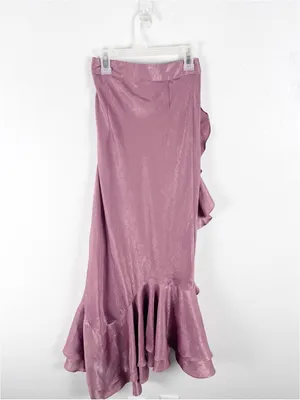 WE ARE KINDRED Frenchie Asymmetrical Ruffle Trim Maxi Skirt Size 0 Boho Chic thumbnail 2