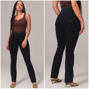 Abercrombie Fitch Curve Love 90’s Slim Straight Ultra High Rise Jeans 25/0 Short thumbnail 5