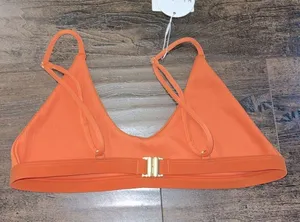 NWT Rib Micro Crop Bikini Top - Amber thumbnail 3