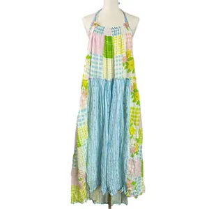 Free People Cottage Embroidered Patched And Pretty Halter Midi Maxi Dress Medium thumbnail 11