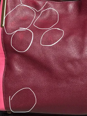 Coach 1016 Dalton 31 Wine Multi Colorblock Pebble Leather Shoulder Bag thumbnail 16