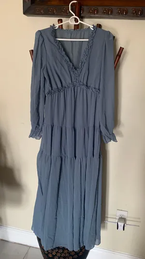 Blue ruffle dress Size M thumbnail 6
