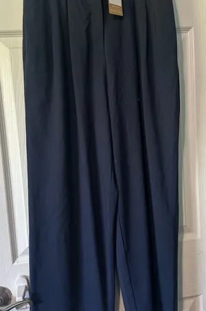 OGL Bamboo NWT Women’s Navy Pleated Dress Pants thumbnail 1