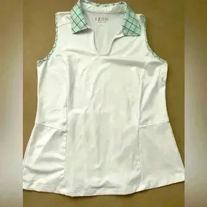 IZOD Women’s Golf Pleated back Tank Top: S thumbnail 1