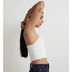 Madewell Wendy Poplin Crop Top in White. Size 4. NWOT thumbnail 3