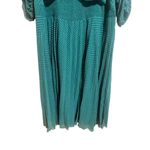 ASOS DESIGN Curve Midi Dress Womens 22 Green Excellent Ruched Chevron Smocked thumbnail 12