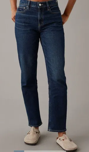 American Eagle Outfitters Super High Waisted Ankle Straight Jeans thumbnail 1