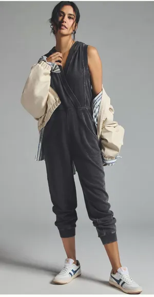 Daily Practice by Anthropologie Hooded Jumpsuit thumbnail 1