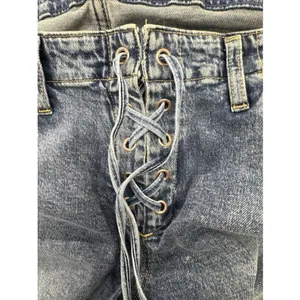 Gap Low Rise 90s Loose Lace Up Jeans Womens 30 Light Wash Wide Leg Y2K thumbnail 12
