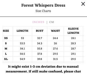 NEW LaceMade 100% Cotton Forest Whisper Dress Size S thumbnail 6