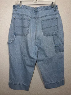 Vintage Gorpcore Capri Crop carpenter Jeans utility chore ranch granny mom thumbnail 2