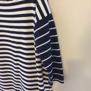 J. Crew Blue & White Stripe 3/4 Sleeve Nautical T-Shirt Jersey Dress‎ thumbnail 4
