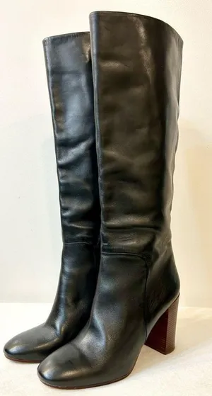 Lands’ End Stanton High Heel Tall Pullon Black Boots Size 9 thumbnail 3