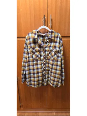 Duluth Trading Co. Women’s 2X Mustard Blue Plaid 100% Cotton Button Front Shirt thumbnail 2