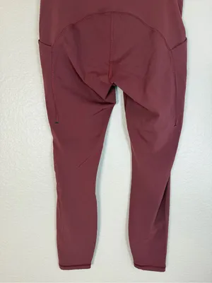 Lululemon Power Thru High Rise Tight Leggings 25” Red Merlot size 10 $128 thumbnail 12
