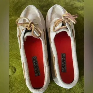 Goldtone Camo Sperry Top Sider Boat Shoes Leather EUC! Size‎ 7.5 021 thumbnail 3