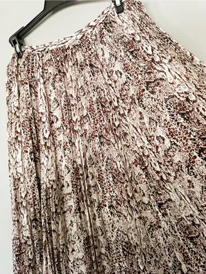 Marie Oliver Wesley Anthropologie Snake Print Pleated Maxi Skirt Size 6 thumbnail 11