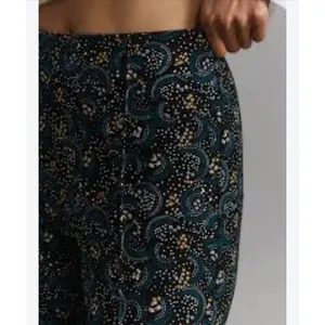 Maeve Anthropologie Margot Kick Flare Cropped Pants Swirl Print XXS High-Rise thumbnail 2