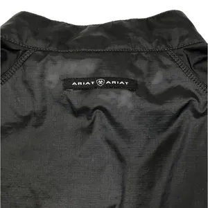 ARIAT Full Zip Packable Rain Jacket Women L Black Travel Timeles Everyday Sporty thumbnail 10