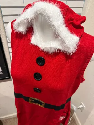 Born Famous Mrs Clause Dress Red Size XL thumbnail 3