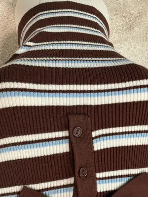 Cute stripped sweater y2k inspired Brown Size XS thumbnail 2