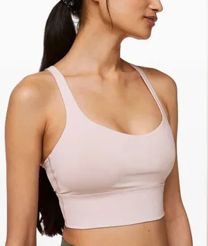 Lululemon Womens Free To Be Longline Sports Bra Flush Light Pink FUSP Sz 6 thumbnail 1