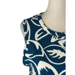 Natural Reflections Tank Dress Women Small Blue NWT Floral Everyday Knit‎ Mini thumbnail 5