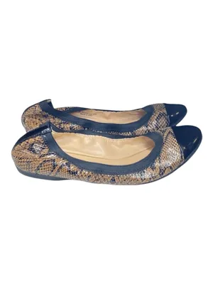 Cole Haan ⌘ Deltona Cap Toe Gore Leather Ballet Flats ⌘ Brown Snakeskin ⌘ 7.5M thumbnail 3