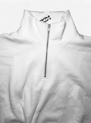KBB by Kahlana White Quarter Zip Cropped Pullover NWT Size 1XL thumbnail 3