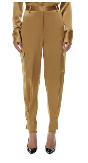 Babaton Aritzia Refined Satin Cargo Trouser Pants Size 14 thumbnail 1