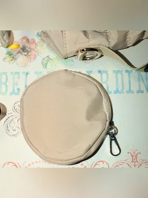 Beige Crossbody Water Bottle bag with Front Zip Pocket thumbnail 4