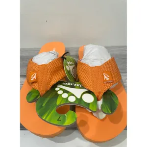 Cudas Womens‎ Orange Woven Strap Thong Sandals Flip Flops Size 7 New thumbnail 2