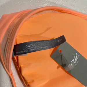 Aerie Medium Orange Triangle Bikini Top Mesh Trim NWT Swim Y2K thumbnail 4