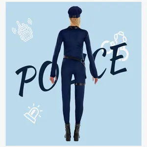 Women's Navy Blue Costume‎ Jumpsuit thumbnail 4