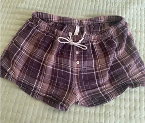 Purple Plaid Sleep Shorts Size M thumbnail 1