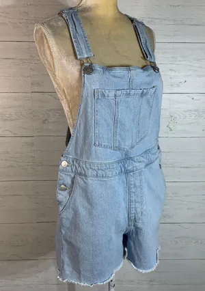 No Boundaries Relaxed Boyfriend Shortalls, 3.5" Inseam, Women's M(7-9) thumbnail 12