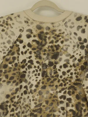 Isabel Marant Étoile Leopard Print Sweatshirt M Animal Print Crewneck Designer thumbnail 12