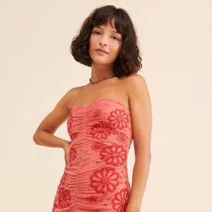 NWT Free People Sizzle Strapless Cotton Minidress - Size‎ L thumbnail 3