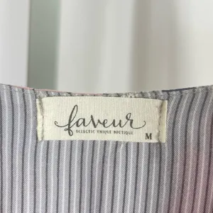 Faveur Medium Retro Floral Stripe Lace Midi Dress Formal Casual Spring Summer thumbnail 8
