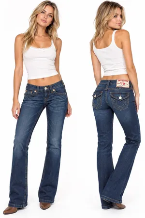 Vintage ‘00s True Religion Billy Dark Wash Low Rise Jeans Size 26 Made in U.S.A. thumbnail 2