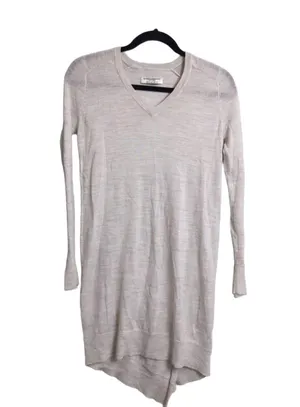 Allsaints Spitalfields Beige Asymmetrical Hem Merino Wool Sweater Dress 4 thumbnail 1