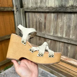 Kork-Ease Women's Dawson Wedge Platform Sandals Off White‎ Size 8 thumbnail 6